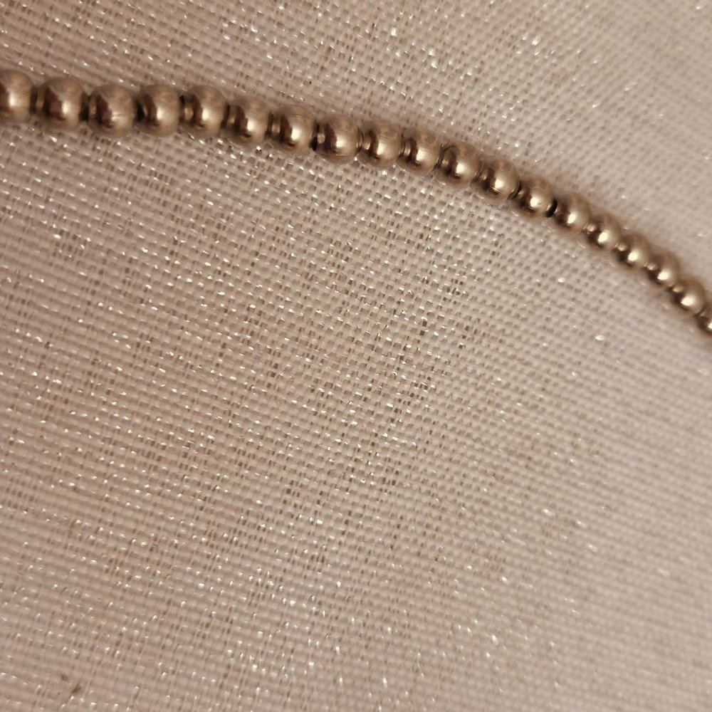 Silver Beaded Statement Necklace - image 4